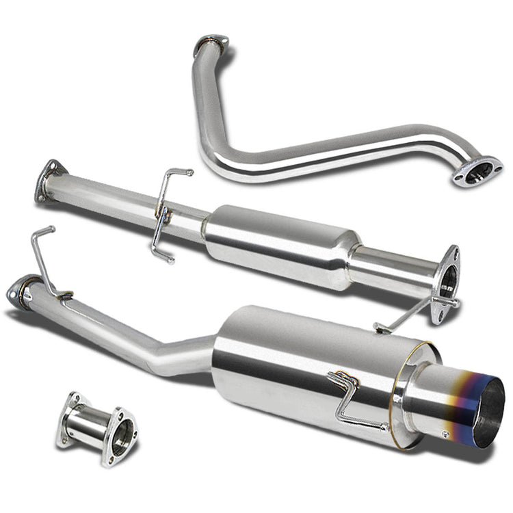 TUBERIA CATBACK CATBACK - 97-01 HONDA PRELUDE - SINGLE BURNT TIP - STAINLESS STEEL