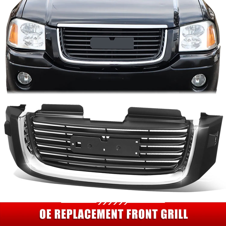 PARRILLA GRILLE - GM ENVOY '02-'09/ GRILLE ASS'Y 02-05/ CHROME W/PRIMED/ (W/H/L WASH TYPE) (SLT)/ (SAME S15 JIMMY)//PARTS.NO,GM1200504//OEM NO,10358148