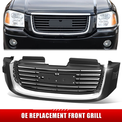 PARRILLA GRILLE - GM ENVOY '02-'09/ GRILLE ASS'Y 02-05/ CHROME W/PRIMED/ (W/H/L WASH TYPE) (SLT)/ (SAME S15 JIMMY)//PARTS.NO,GM1200504//OEM NO,10358148