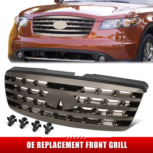 PARRILLA GRILLE - IN FX35/45 '03-'08/ GRILLE ASS'Y 06-07/ CHROME/BLACK W/DARK COLOR/ (W/SPORT)/ (EU=USA)
