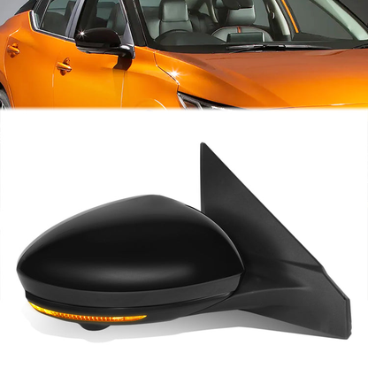 RETROVISOR MIRROR - OE STYLE - NISSAN SENTRA 20-21 - WITH POWER WITH HEATED WITH SIGNAL WITH CAMERA - PASSENGER SIDE - PAINT TO MATCH - BLACK