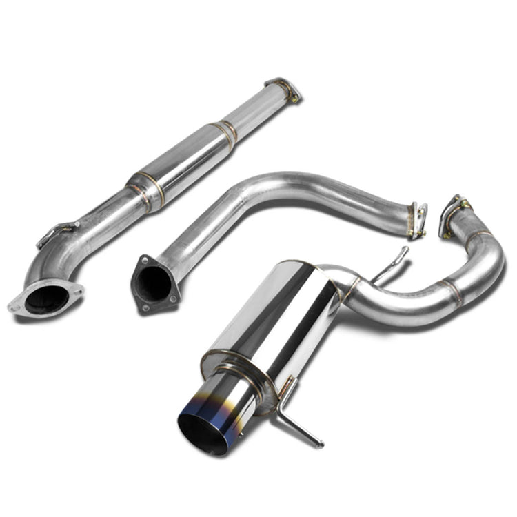 TUBERIA CATBACK CATBACK - 00-05 MITSUBISHI ECLIPSE V6 - SINGLE BURNT TIP - STAINLESS STEEL