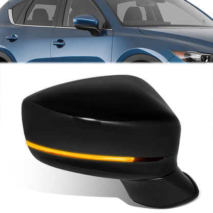 RETROVISOR MIRROR - OE STYLE - MAZDA CX-5 17-23 - WITH POWER WITH SIGNAL - PASSENGER SIDE - PAINT TO MATCH - BLACK