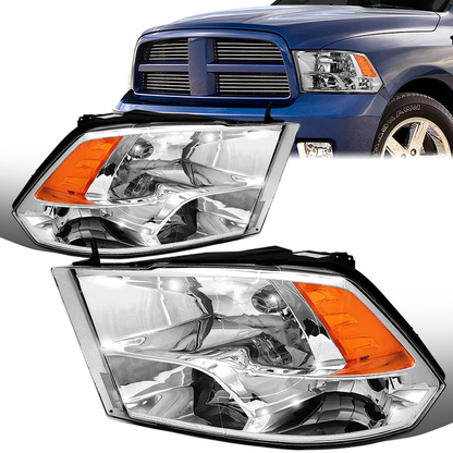 FAROS 09-10 DODGE RAM 1500 / 2010 DODGE RAM 2500, 3500 / 11-18 DODGE RAM 1500, 2500, 3500, 4500, 5500 - FITS 2009 NEW BODY STLYLE MODELS ONLY - WILL NOT FIT MODELS IWTH FACTORY PROJECTOR LED STYLE HEADLIGHTS - ONLY FITS MODELS WITH QUAD HEADLAMPS - CHROME
