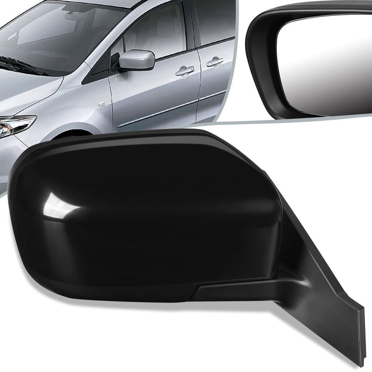 RETROVISOR MIRROR - OEM - 06-10 MAZDA 5 - POWERED - PAINTABLE - BLACK - RIGHT