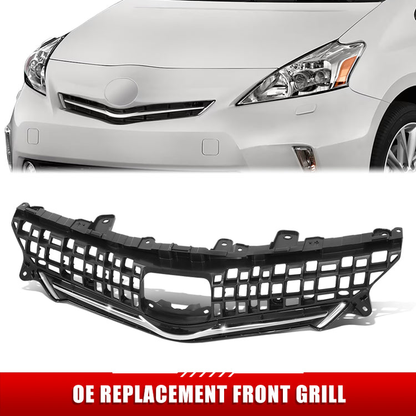 PARRILLA GRILLE - TY PRIS-V '12-'14/'15-'18/ GRILLE ASS'Y 12-14/ MAT-DARK GRAY/ W/CHROME MOULDING//PARTS.NO,TO1200348//OEM NO,5310147010