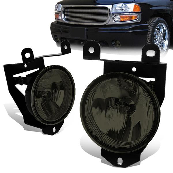 FAROS DE NIEBLA 01-06 GMC YUKON DENALI , YUKON 1500 DENALI / 01-07 SIERRA C3 DENALI / 2006 CADILLAC ESCALADE / 92-99 PONTIAC BONNEVILLE 4-DOOR - NO SWITCH - 880 BULB - SMOKE