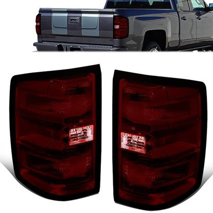 FAROS TRASEROS 14-18 CHEVY SILVERADO 1500 / 15-19 CHEVY SILVERADO 2500HD, SILVERADO 3500HD, GMC SIERRA 3500HD W/ DUALLY WHEELS / 2019 CHEVY SILVERADO 1500LD - FITS MODELS WITHOUT FACTORY LED TAIL LIGHTS -14-15 MODELS MUST REUSE ORIGINAL WIRING HARNESS -