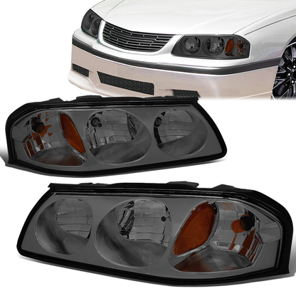 FAROS 00-05 CHEVY IMPALA 4-DOOR - SMOKE HOUSING / AMBER CORNER - 9006 LOW BEAM / 9005 HIGH BEAM