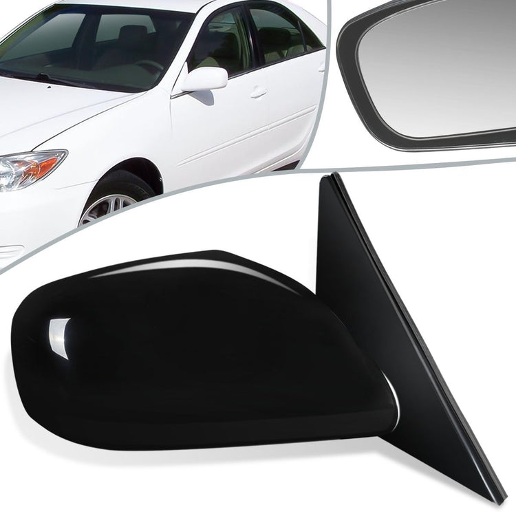 RETROVISOR MIRROR - OEM - 02-06 TOYOTA CAMRY - POWERED - PAINTABLE - BLACK - RIGHT