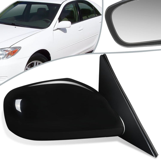 RETROVISOR MIRROR - OEM - 02-06 TOYOTA CAMRY - POWERED - PAINTABLE - BLACK - RIGHT
