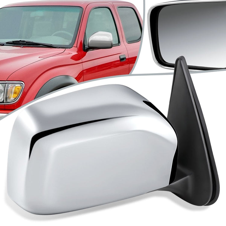 RETROVISOR MIRROR - OEM - 01-04 TOYOTA TACOMA - POWER MIRROR ADJUSTMENT - W/O HEAT - DOES NOT FIT S-RUNNER MODELS - CHROME - RIGHT