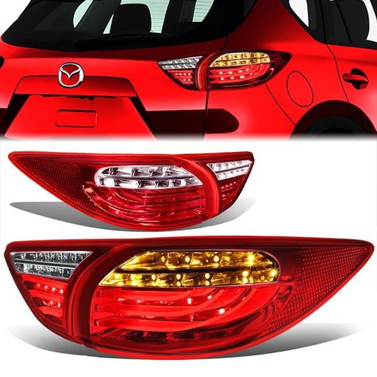 FAROS TRASEROS 13-16 MAZDA CX-5 - 3D - LED - RED / CLEAR