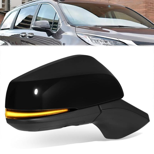 RETROVISOR MIRROR - OE STYLE - TOYOTA SIENNA 2021-2024 - WITH POWER FOLD WITH HEATED WITH SIGNAL WITH MEMORY WITH BLIND SPOT MIRROR - PASSENGER RIGHT SIDE - BLACK