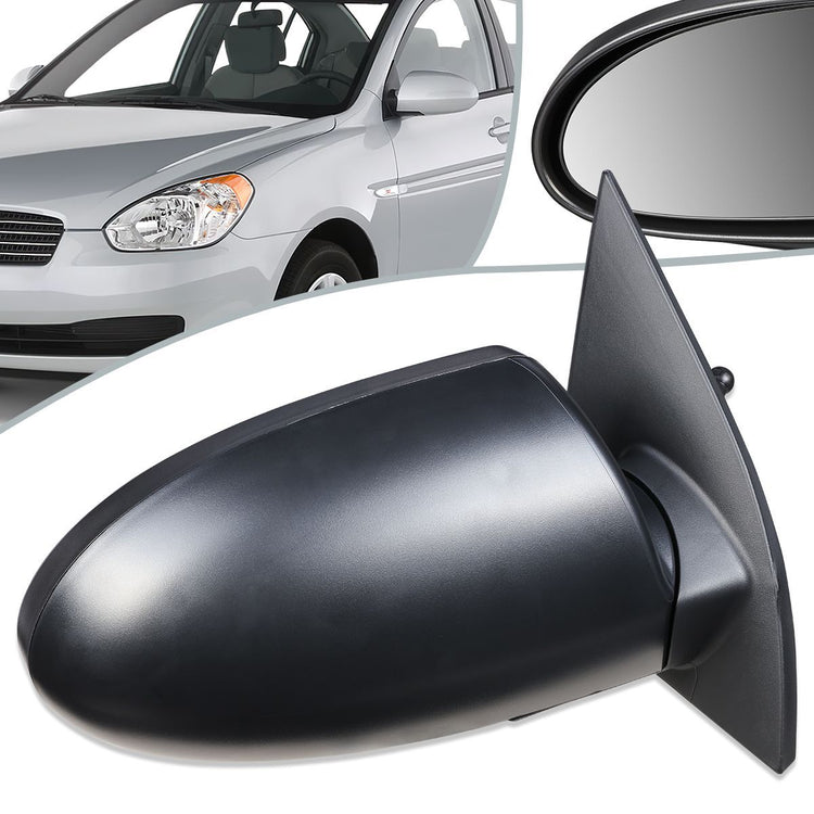 RETROVISOR MIRROR - OEM - 06-09 HYUNDAI ACCENT - MANUAL - TEXTURED - BLACK - RIGHT