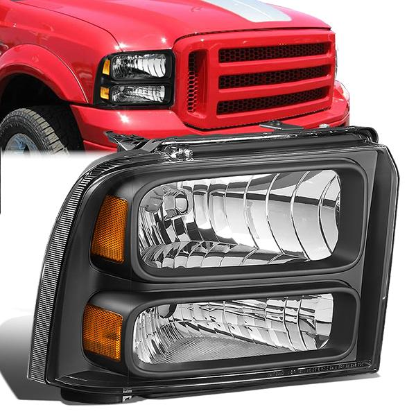 FAROS OE STYLE - 05-07 FORD F-250, F-350, F-450, F-550 SUPER DUTY - H13 HEADLIGHT / 3157A PARKING - BLACK HOUSING - RIGHT