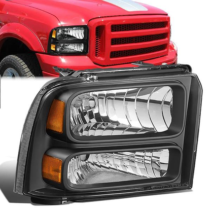 FAROS OE STYLE - 05-07 FORD F-250, F-350, F-450, F-550 SUPER DUTY - H13 HEADLIGHT / 3157A PARKING - BLACK HOUSING - RIGHT