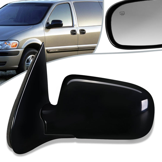 RETROVISOR MIRROR - OEM - 05-07 BUICK TERRAZA / 05-09 CHEVY UPLANDER / 97-05 CHEVY VENTURE / 97-04 OLDSMOBILE SILHOUETTE / 99-09 PONTIAC MONTANA / 97-98 PONTIAC TRANS SPORT / 05-07 SATURN RELAY - POWERED - HEATED - PAINTABLE - BLACK - LEFT