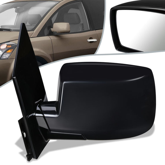 RETROVISOR MIRROR - OEM - 04-09 NISSAN QUEST - POWERED - PAINTABLE - BLACK - LEFT