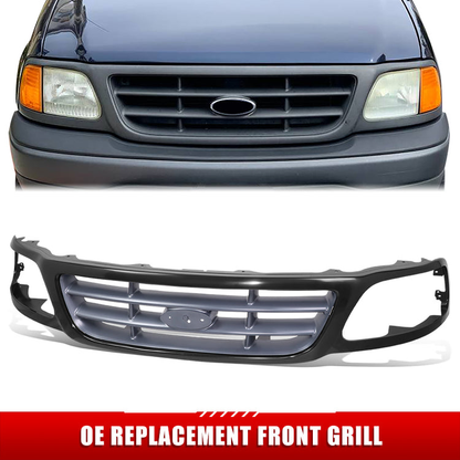 PARRILLA GRILLE - FD F150 P/U '97-'03/ GRILLE ASS'Y 99-03/ MAT-BLACK (PTM)/ (W/BAR TYPE)/ (XL/XLT) (2/4WD)//PARTS.NO,FO1200376//OEM NO,3L3Z8200DA
