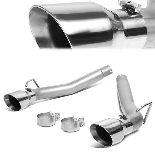 TUBERIA CATBACK AXELBACK - 10-15 CHEVY CAMARO 6.2L - DUAL ROLLED TIP - STAINLESS STEEL