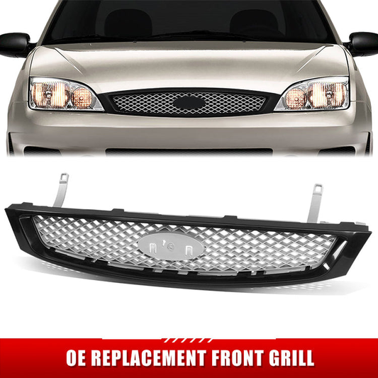 PARRILLA GRILLE - FD FOCS '05-'07(4DR)/ GRILLE ASS'Y/ SILVER/GRAY/ W/BLACK FRAME//PARTS.NO,FO1200432//OEM NO,5S4Z8200BAC