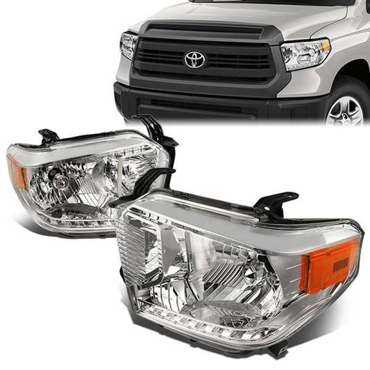 FAROS 14-17 TOYOTA TUNDRA - H4 LOW BEAM / HIGH BEAM / 4157NA TURN SIGNAL - CHROME HOUSING / AMBER CORNER