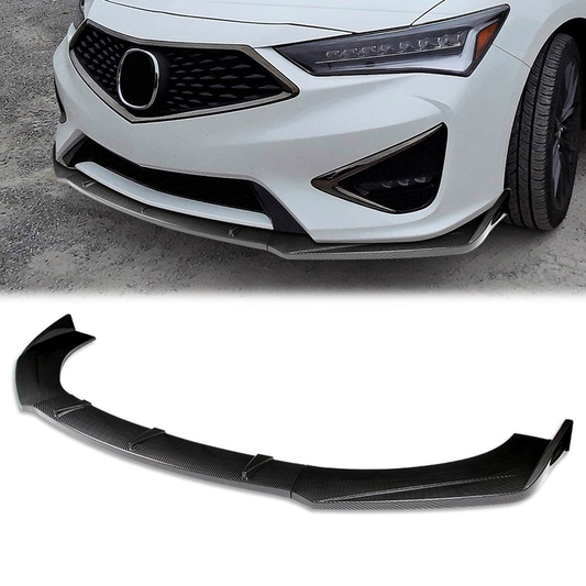 LIP FRONTAL UNIVERSAL - 68" X 5" - REQUIRES DRILLING BUMPER FOR INSTALLATION - 3PC - CARBON FIBER LOOK