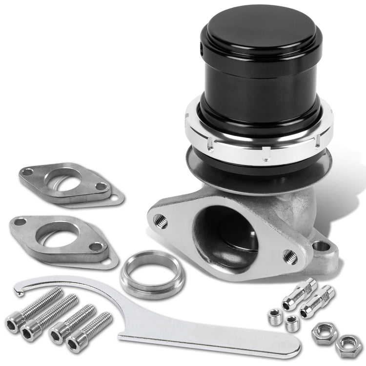 VALVULA DE ALIVIO WASTEGATE - 38MM - CAST STEEL - TALL - V-BAND - 14PSI - BLACK