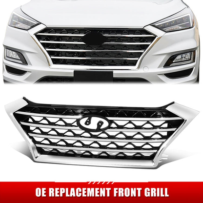 PARRILLA GRILLE - HY TUSN (IX25/35) 16-18/19-21/ GRILLE ASS'Y 19-21/ PAINTED BLACK/ W/CHROME FRAME/ (W/O VIEW CAMERA)//PARTS.NO,HY1200233//OEM NO,86350D3640