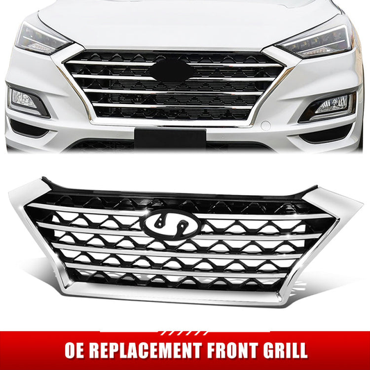 PARRILLA GRILLE - HY TUSN (IX25/35) 16-18/19-21/ GRILLE ASS'Y 19-21/ PAINTED BLACK/ W/CHROME FRAME/ (W/O VIEW CAMERA)//PARTS.NO,HY1200233//OEM NO,86350D3640