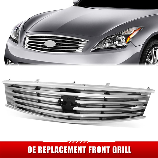 PARRILLA GRILLE - IN G37 (2/4D) '09-'13/ GRILLE ASS'Y/ CHROME (CONV)/ W/O AERO SPORT PKG//PARTS.NO,IN1200122//OEM NO,62070JL00B