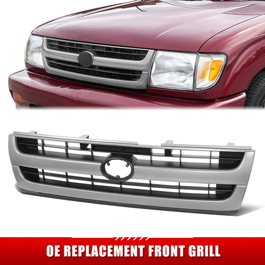 PARRILLA GRILLE - TY TACMA '95-'00/ GRILLE ASS'Y 98-00/ SILVER/BLACK/ (W/O PRERUNNER) (2WD)//PARTS.NO,TO1200204//OEM NO,5310004060