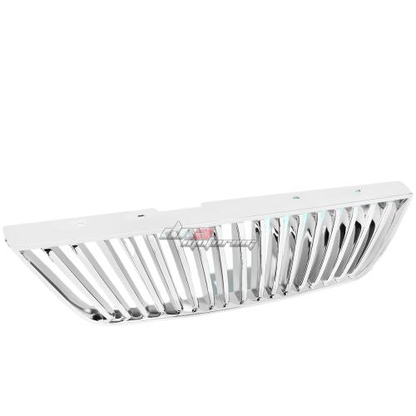 PARRILLA GRILLE - 99-04 FORD MUSTANG - VERTICAL FENCE STYLE - ABS - GLOSSY - CHROME