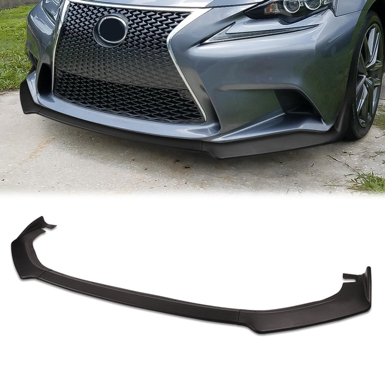 LIP FRONTAL 14-16 LEXUS IS250, 1S350 - REQUIRES DRILLING BUMPER FOR INSTALLATION - 3PC - MATTE BLACK