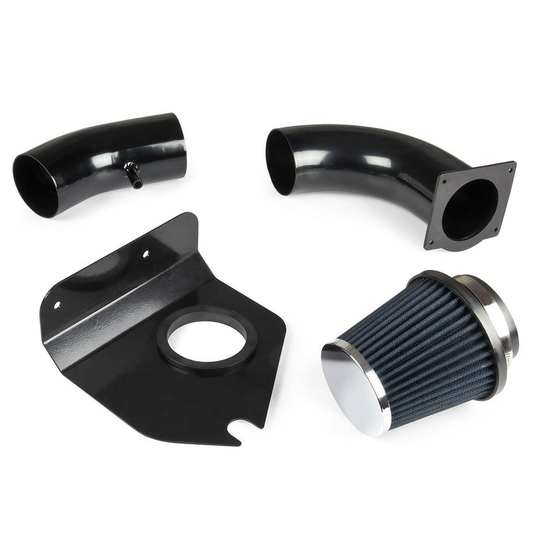 FILTRO DE AIRE ALTO FLUJO HEAT SHIELD - 99-04 MUSTANG 3.8L V6 - ALUMINUM PIPING - BLUE FILTER