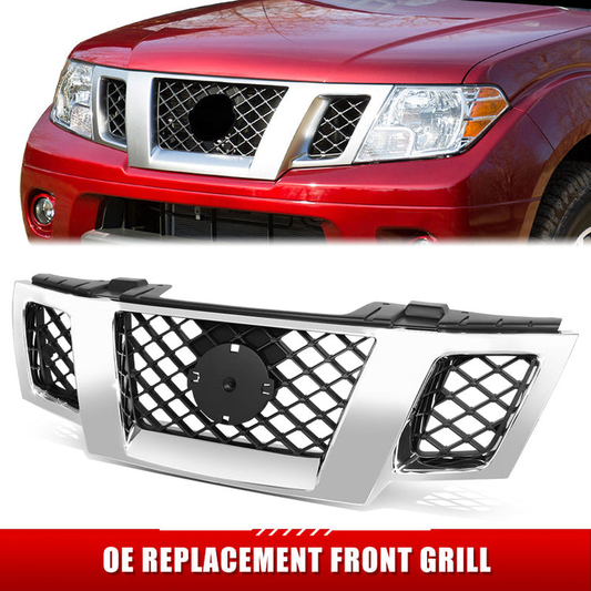 PARRILLA GRILLE - DS FRNTER '05-'20/ GRILLE ASS'Y 09-20/ BLACK W/CHROME FRAME