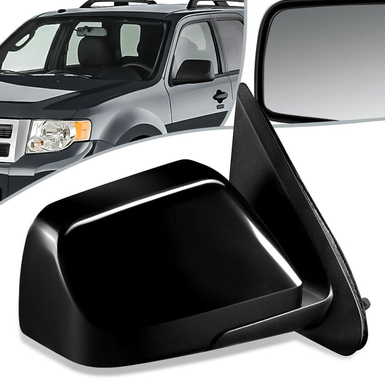 RETROVISOR MIRROR - OEM - 08-12 FORD ESCAPE / 08-11 MERCURY MARINER - POWERED - PAINTABLE - BLACK - RIGHT