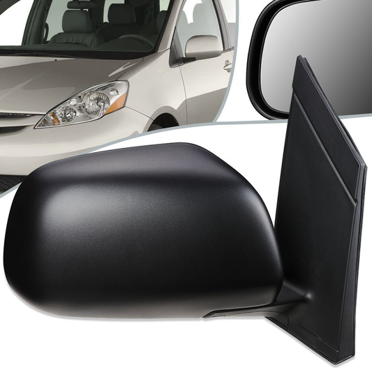 RETROVISOR MIRROR - OEM - 04-10 TOYOTA SIENNA - POWERED - TEXTURED - BLACK - RIGHT