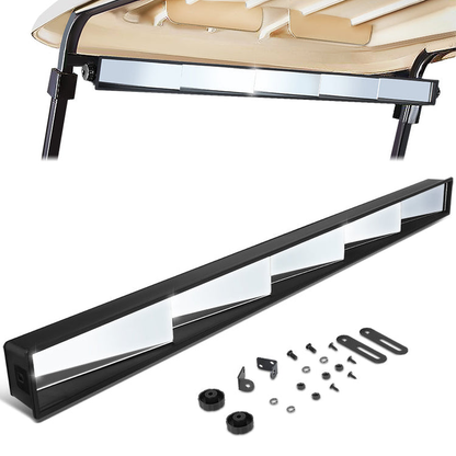 nan GOLF CART MIRRORS - EZGO, CLUB CARS AND YAMAHA GOLF CARTS - ABS PLASTIC / GLASS - TEXTURED BLACK