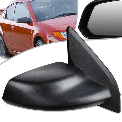 RETROVISOR MIRROR - OEM - 03-07 SATURN ION SEDAN - MANUAL - PAINTABLE - BLACK - RIGHT