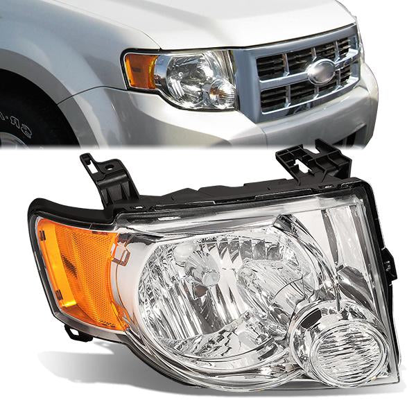 FAROS OE STYLE - 08-12 FORD ESCAPE - USES H13 HIGH/LOW BEAM BULBS - CHROME HOUSING - RIGHT