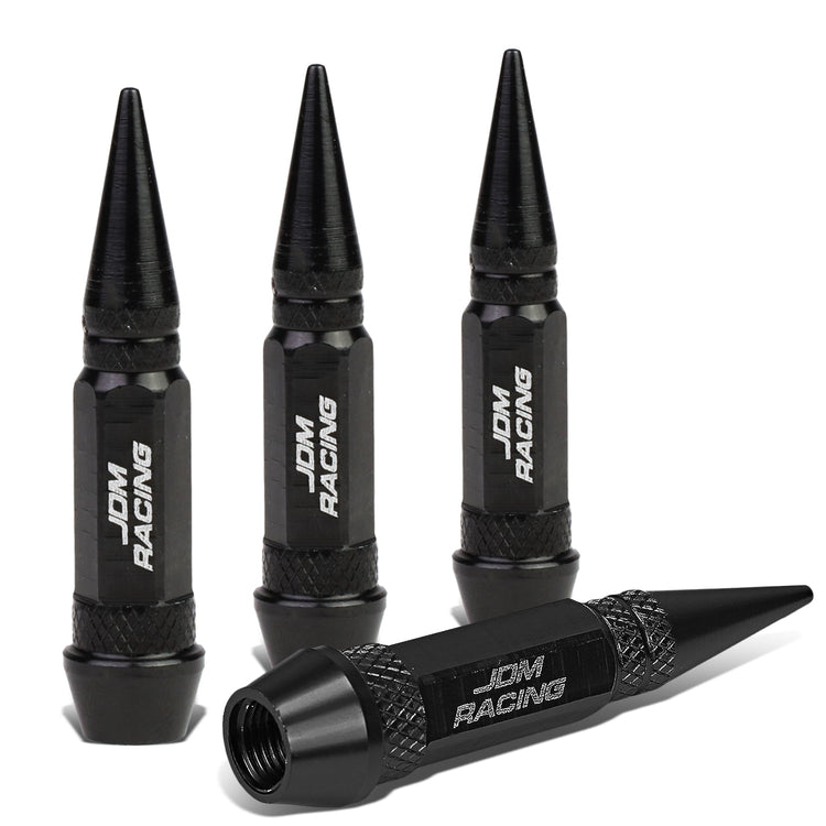 ACCESORIOS 60MM / 2.30" TALL - SPIKED - LUG NUT STYLE - BLACK