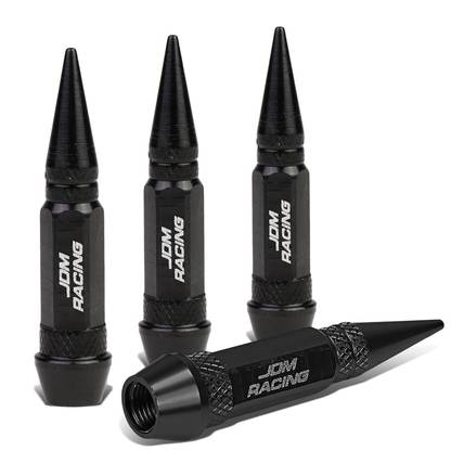 ACCESORIOS 60MM / 2.30" TALL - SPIKED - LUG NUT STYLE - BLACK