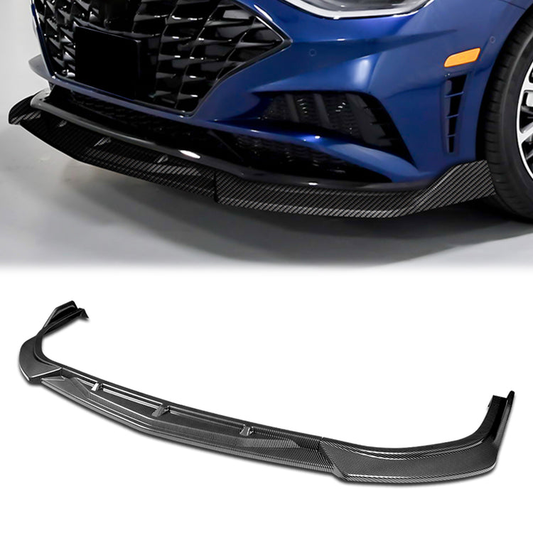LIP FRONTAL 20-22 HYUNDAI SONATA - REQUIRES DRILLING BUMPER FOR INSTALLATION - 3PC - CARBON FIBER LOOK