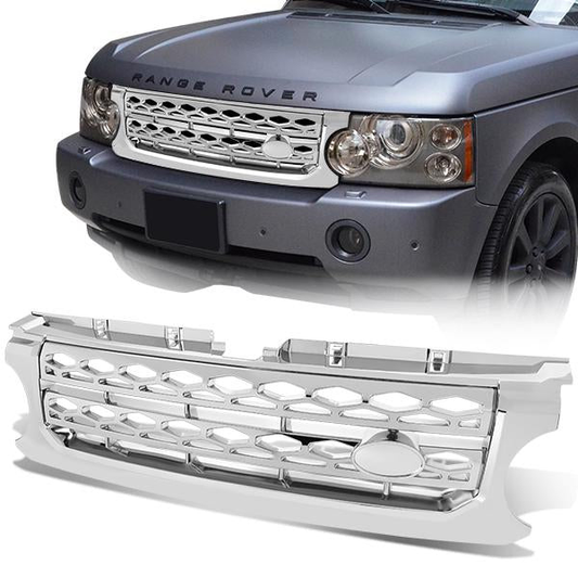 PARRILLA GRILLE - 10-13 LAND ROVER LR4 -DIAMOND MESH STYLE - FRONT UPPER - ABS - CHROME