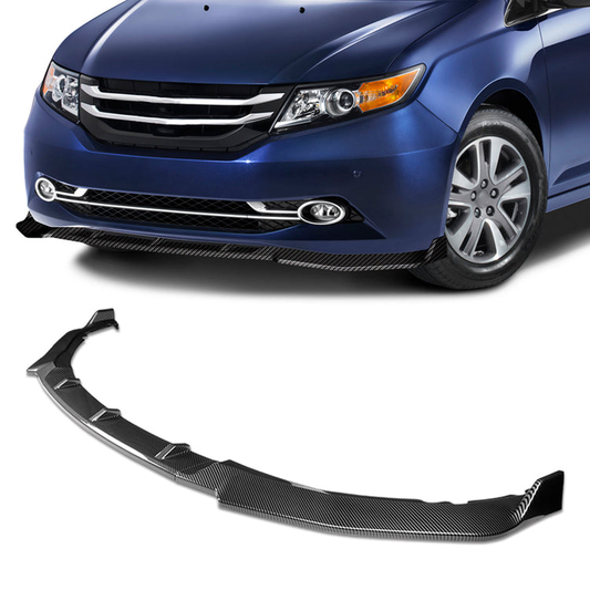 LIP FRONTAL 11-17 HONDA ODYSSEY - REQUIRES DRILLING BUMPER FOR INSTALLATION - 3PC - CARBON FIBER LOOK