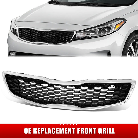 PARRILLA GRILLE - KA FOTE/KOUP '14-'16/'17-'18/ GRILLE ASS'Y 17-18/ PAINTED BLACK/ W/SMOKE BLACK FRAME (4D)//PARTS.NO,KI1200191//OEM NO,86350B0010