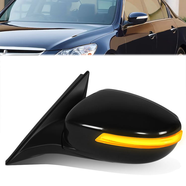 RETROVISOR MIRROR - OE STYLE - HYUNDAI GENESIS 2009-2014 - WITH POWER WITH HEATED GLASS WITH TURN SIGNAL - DRIVER LEFT SIDE - BLACK