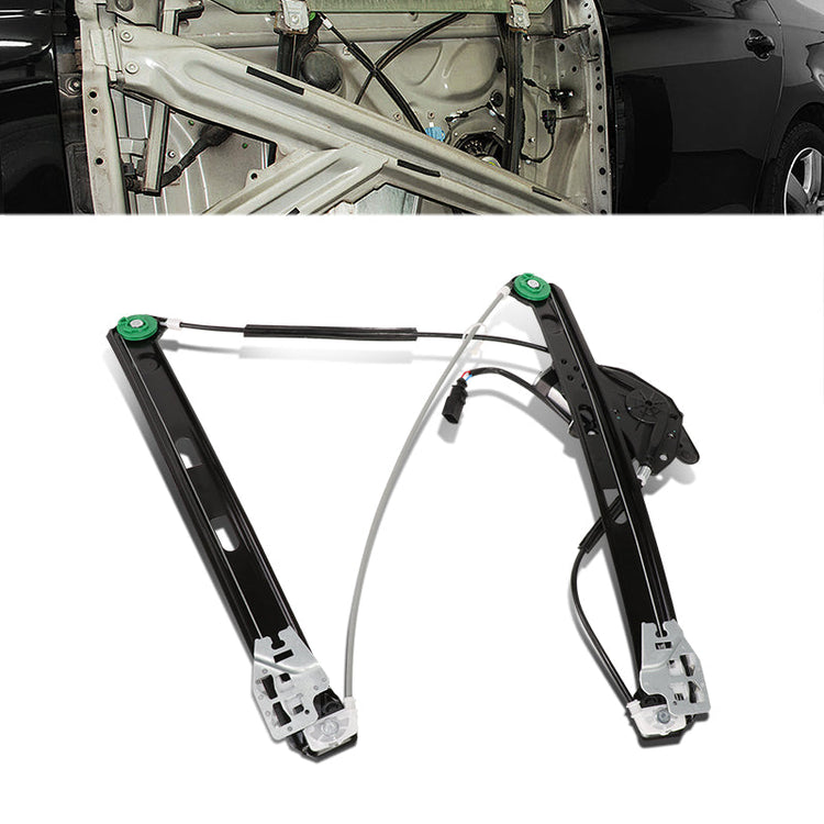 REGULADOR DE VENTANA WINDOW MOTORS & REGULATORS - METALLIC - 99-00 BMW 323I/01-05 BMW 325I/01-05 BMW 325XI/99-00 BMW 328I/01-05 BMW 330I/01-05 BMW 330XI - FITS 4-DR MODELS - METALLIC - BARE STEEL/PLASTIC